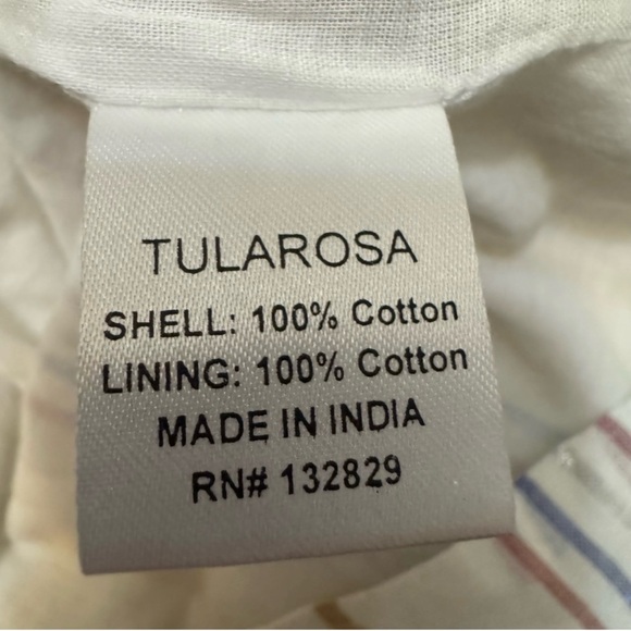 Tularosa Metallic Ruffle Stripe Brittany Mini Dress Marshmallow Boho Small - Picture 10 of 12